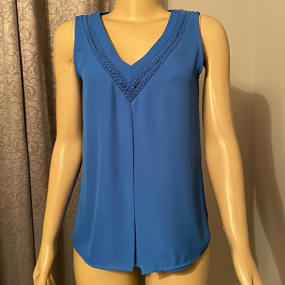 Silky blue top